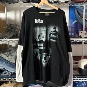 The Beatles Graphic T Shirt Long Sleeve Black White Size L 2011 Apple Corps